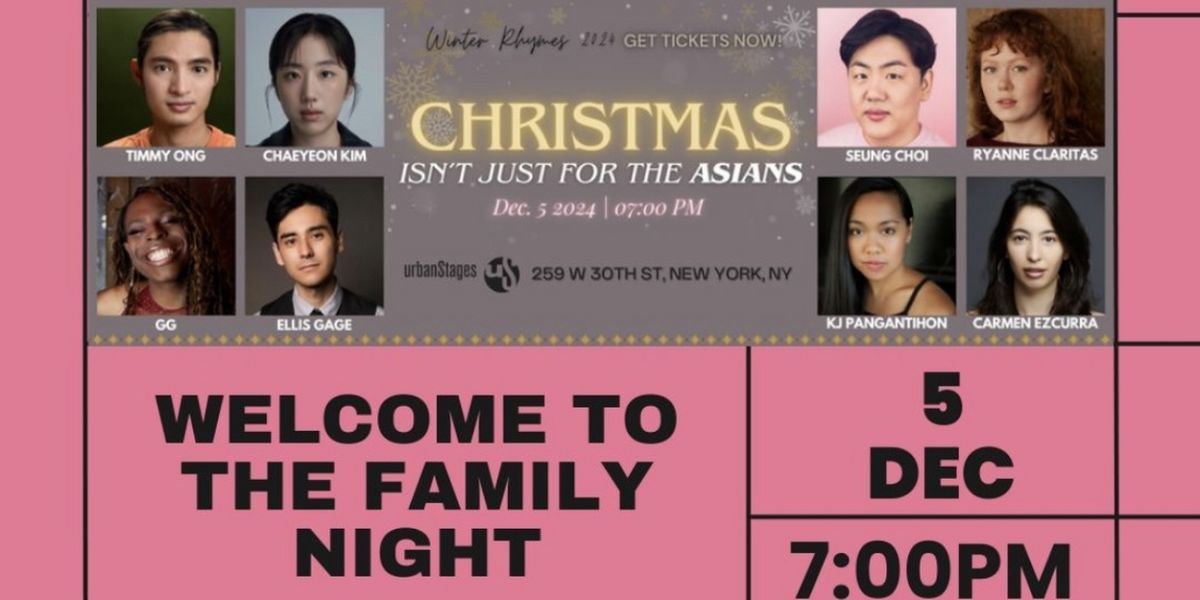 Seung Choi’s CHRISTMAS ISN’T JUST FOR ASIANS to be Presented at Urban Stages