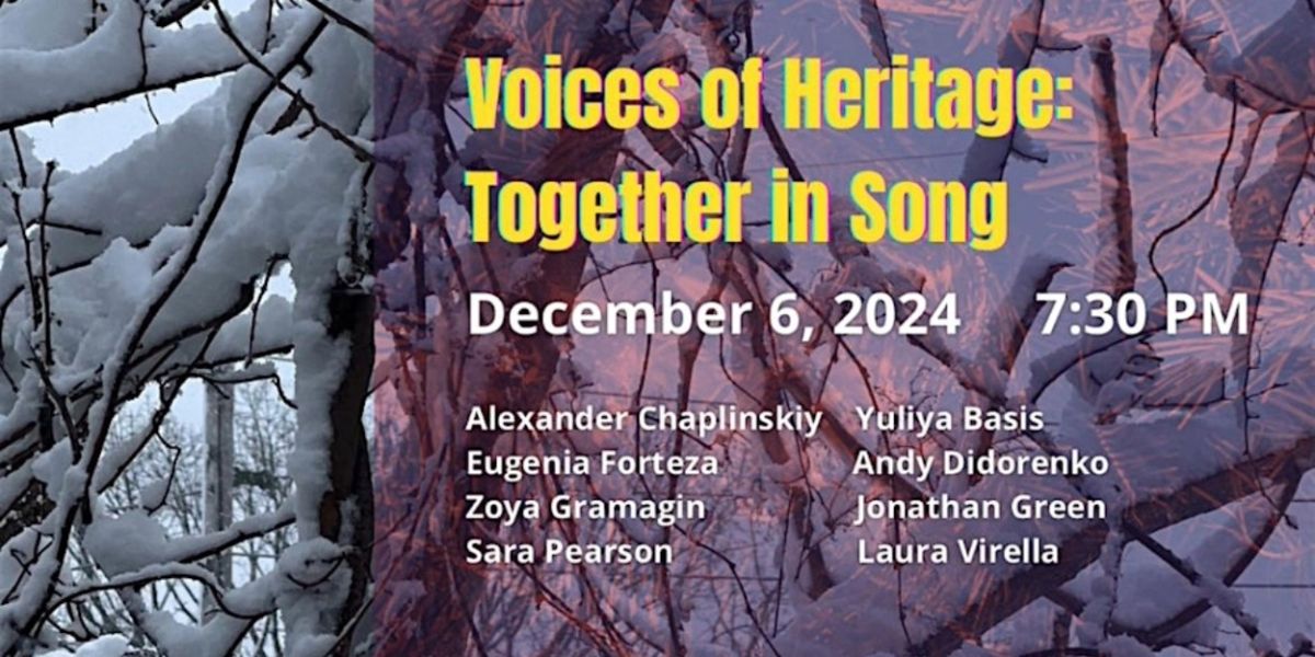 VOICES OF HERITAGE: TOGETHER IN SONG Holiday Concert Announced At St. John's in the Village