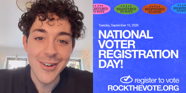 Video: Ali Louis Bourzgui is Reminding You to Rock the Vote on National Voter Registration Day Photo