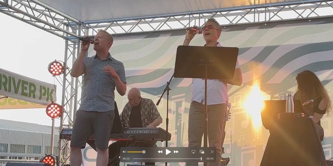 Exclusive: Anthony Rapp & Adam Pascal Reunite at Broadway By the Boardwalk