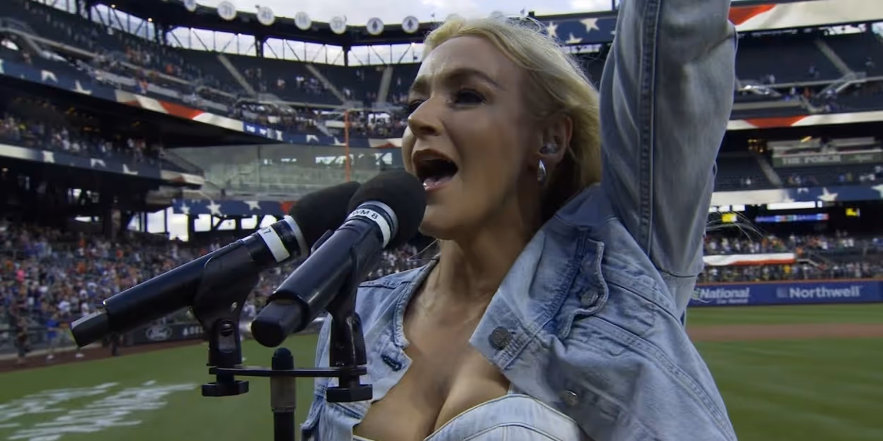 Video: Betsy Wolfe Sings the National Anthem at NY Mets Game Video