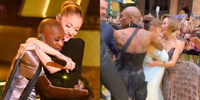 Video: Cynthia Erivo Shields Ariana Grande From Intrusive Fan at WICKED Premiere