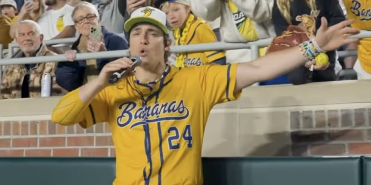 Video: Derek Klena Sings 'Shut Up and Dance' With the Savannah Bananas Video