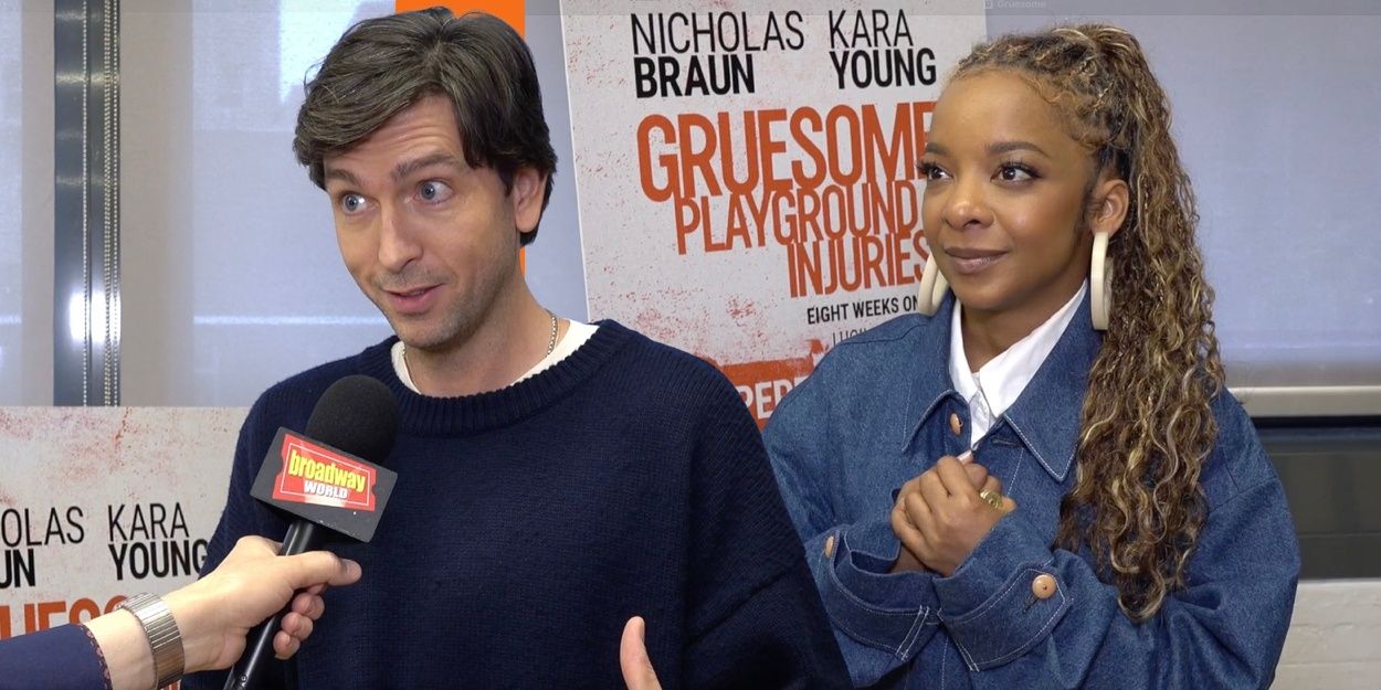 Video: Nicholas Braun & Kara Young Are Getting Ready for GRUESOME PLAYGROUND INJURIES Video