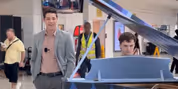 Jeremy Jordan Gives Surprise JUST IN TIME Performance at the Newark Airport Video