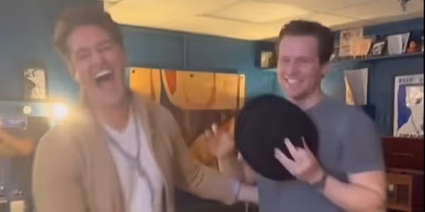 Video: Jonathan Groff Passes the Fedora To New JUST IN TIME Star Matthew Morrison Photo