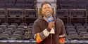 Joshua Henry Sings the National Anthem at the Knicks Game