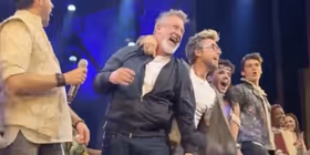 Lance Bass Surprises Joey Fatone on Stage at & JULIET