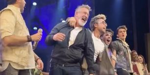 Video: Lance Bass Surprises Joey Fatone on Stage at & JULIET