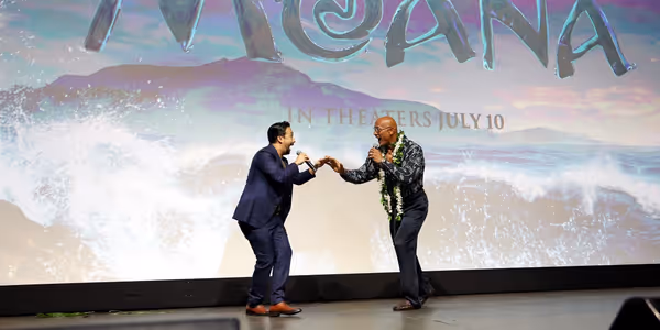 Video: Watch Lin-Manuel Miranda and Dwayne Johnson Perform 'You're Welcome' at MOANA Screening Event