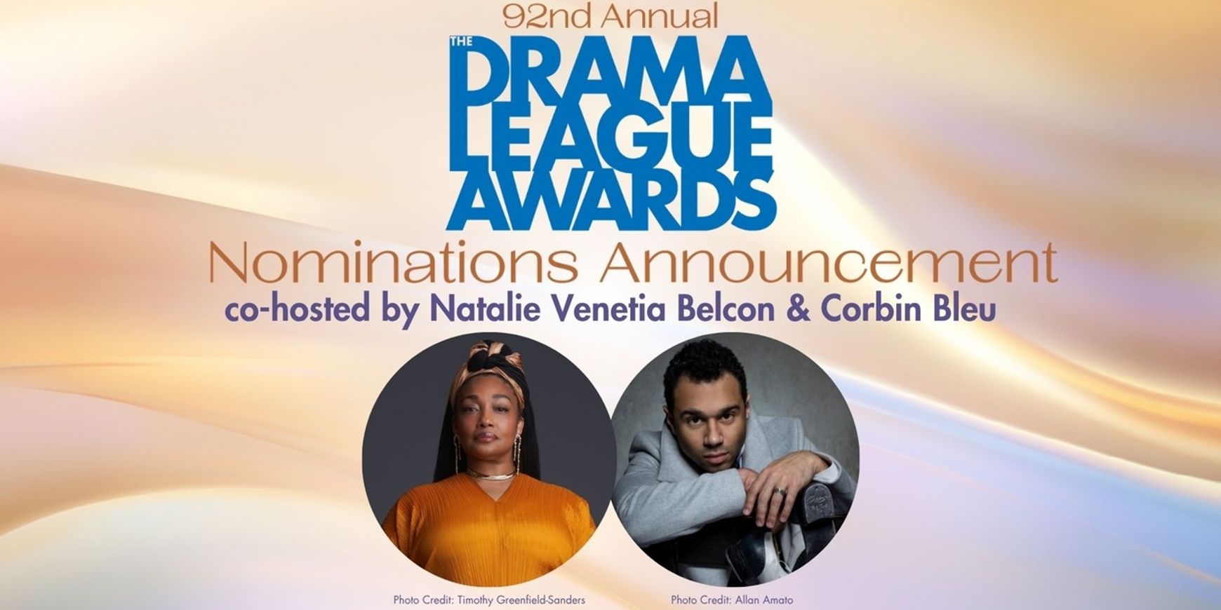 Video: Watch Natalie Venetia Belcon & Corbin Bleu Announce the 2026 Drama League Awards Nominations