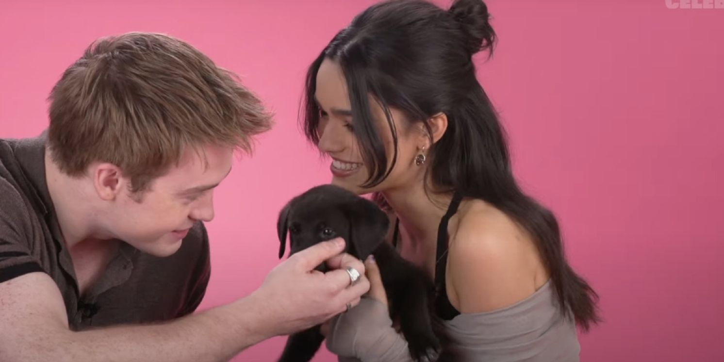 Video: Rachel Zegler and Kit Connor Talk ROMEO + JULIET While Playing With Puppies  Image