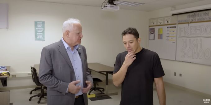 Video: Tim Walz and Anthony Ramos Talk Theater Teachers and HAMILTON in New Campaign Video