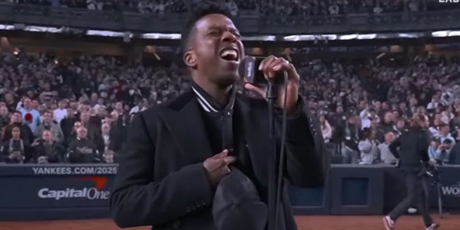 Video: Tony Winner Leslie Odom, Jr. Performs the National Anthem  Image