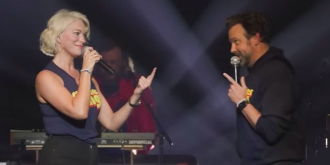 Video: Watch Hannah Waddingham & Jason Sudeikis Perform 'Shallow' From A STAR IS BORN