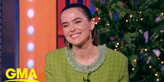 Video: Katie Holmes Surprises Zoey Deutch on GMA with OUR TOWN Question