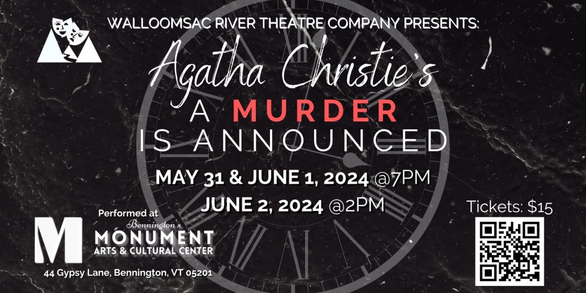 WRTC to Present Agatha Christie's A MURDER IS ANNOUNCED at Bennington's MACC