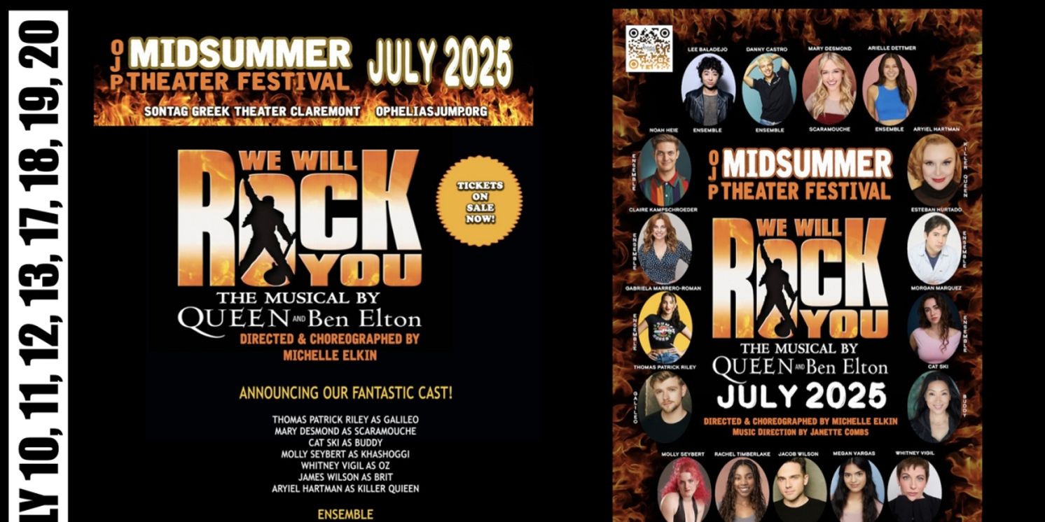 WE WILL ROCK YOU to be Presented by Ophelia's Jump at Sontag Greek Theatre  Image