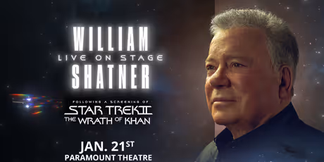 William Shatner to Appear Live at Paramount Theatre After STAR TREK II Screening Photo
