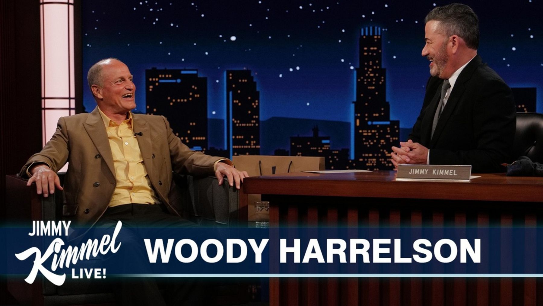 Woody Harrelson Reveals Emmys Bathroom Run-In With Kimmel and Matthew McConaughey