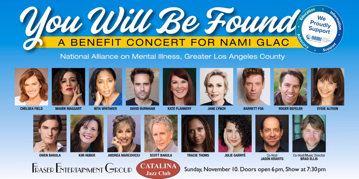 YOU WILL BE FOUND Benefit Concert Set For Next Month
