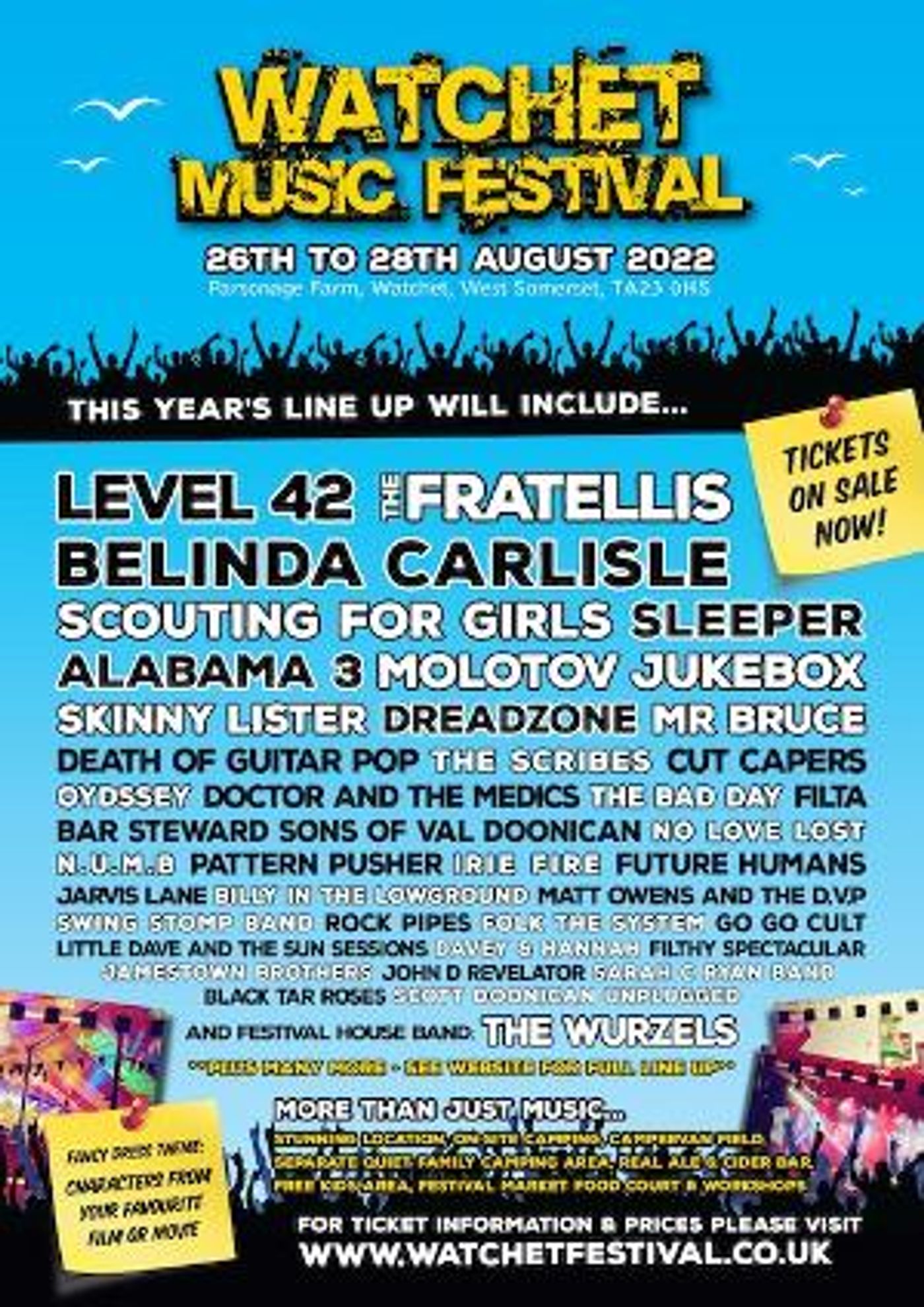 Fratellis & Level 42 To Headline! Watchet Festival 2022  Image
