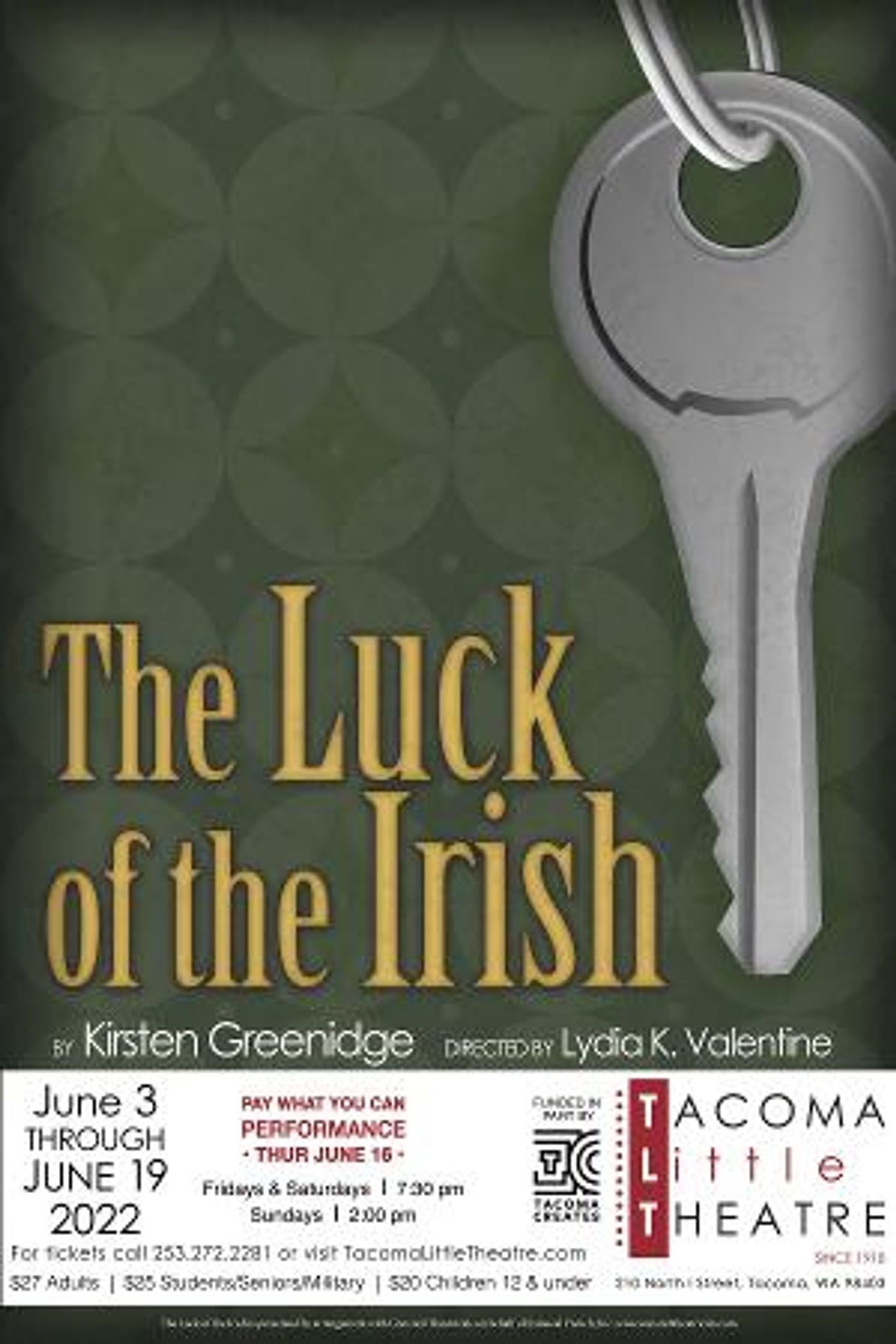 THE LUCK OF THE IRISH Comes to Tacoma Little Theatre  Image