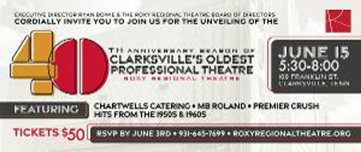 Roxy Regional Theatre To Unveil 40th Anniversary Season On June 15  Image