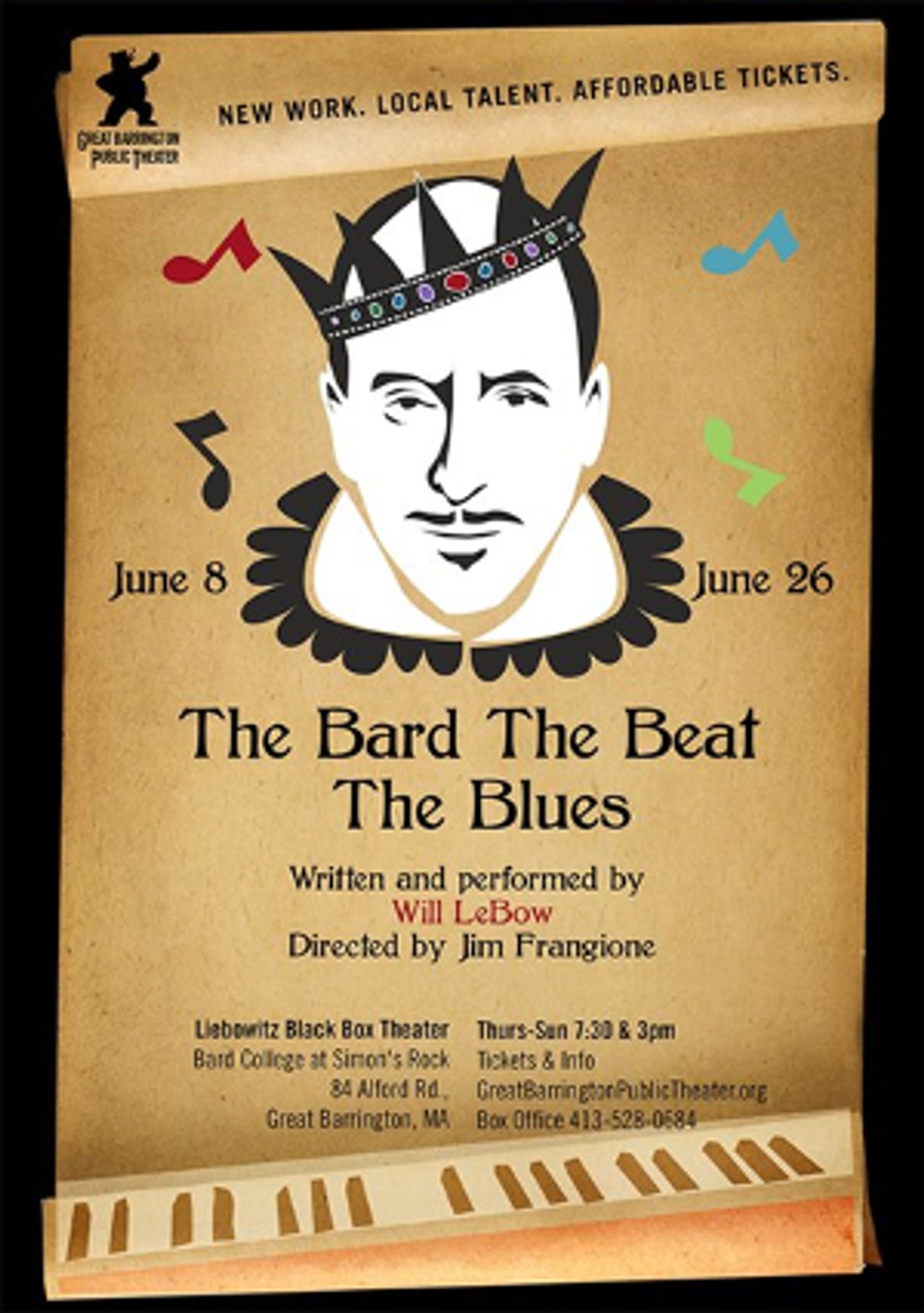 GB Public Solo Fest Premieres Will LeBow's THE BARD THE BEAT THE BLUES  Image