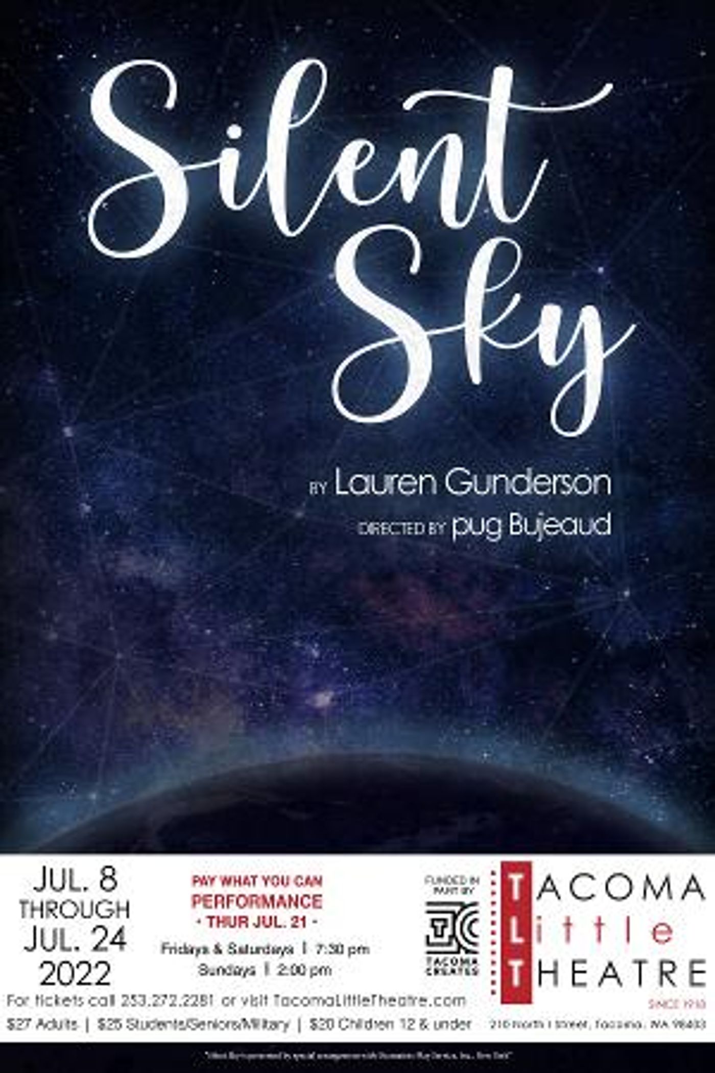 Tacoma Little Theatre Presents SILENT SKY  Image