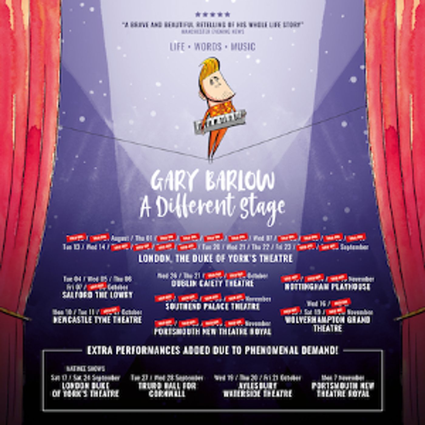 Gary Barlow's A DIFFERENT STAGE Adds Extra Dates  Image
