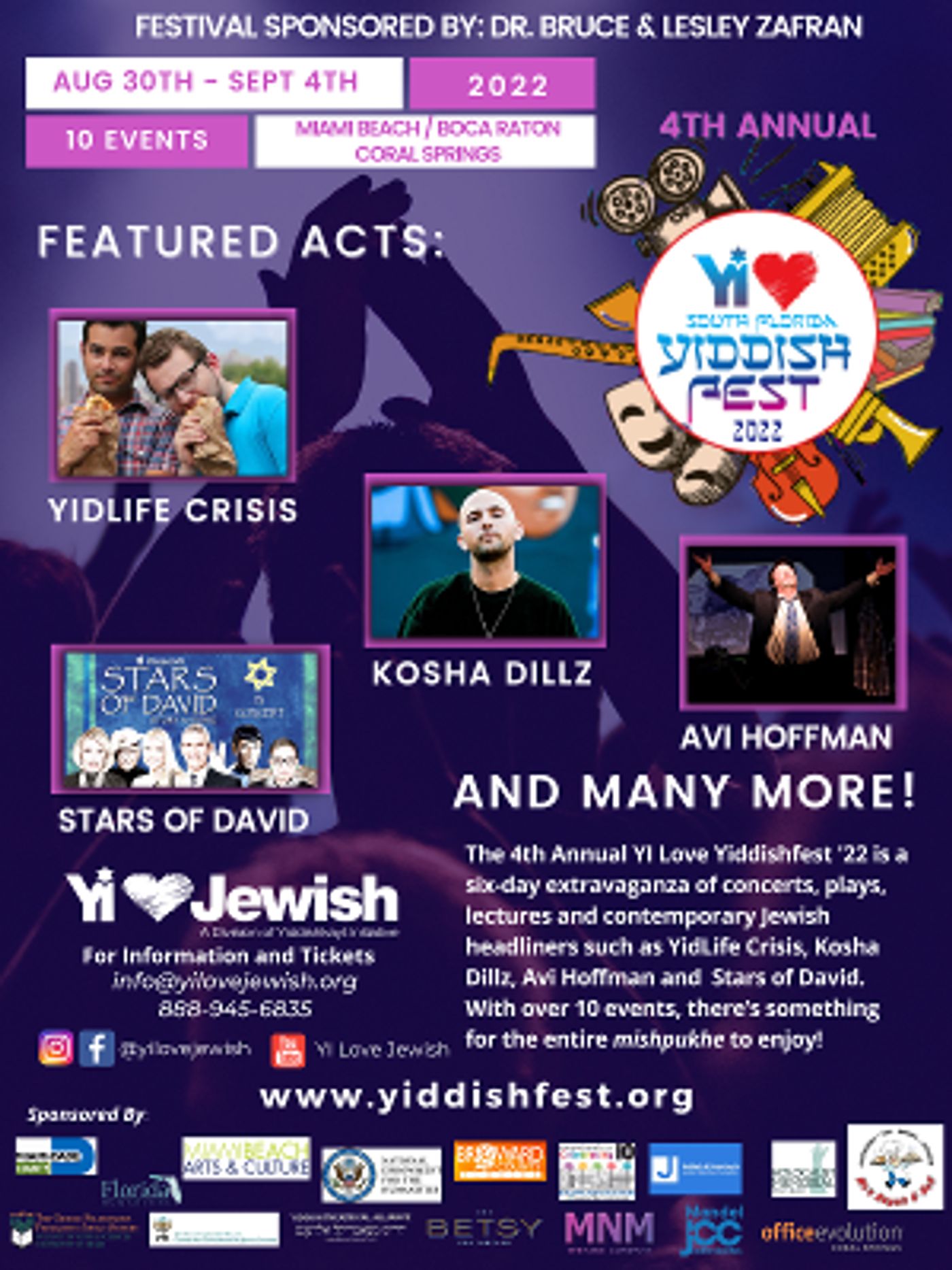 The 4th Annual Yi Love YIDDISHFEST '22 Is Live In South Florida, August 30 - September 4  Image