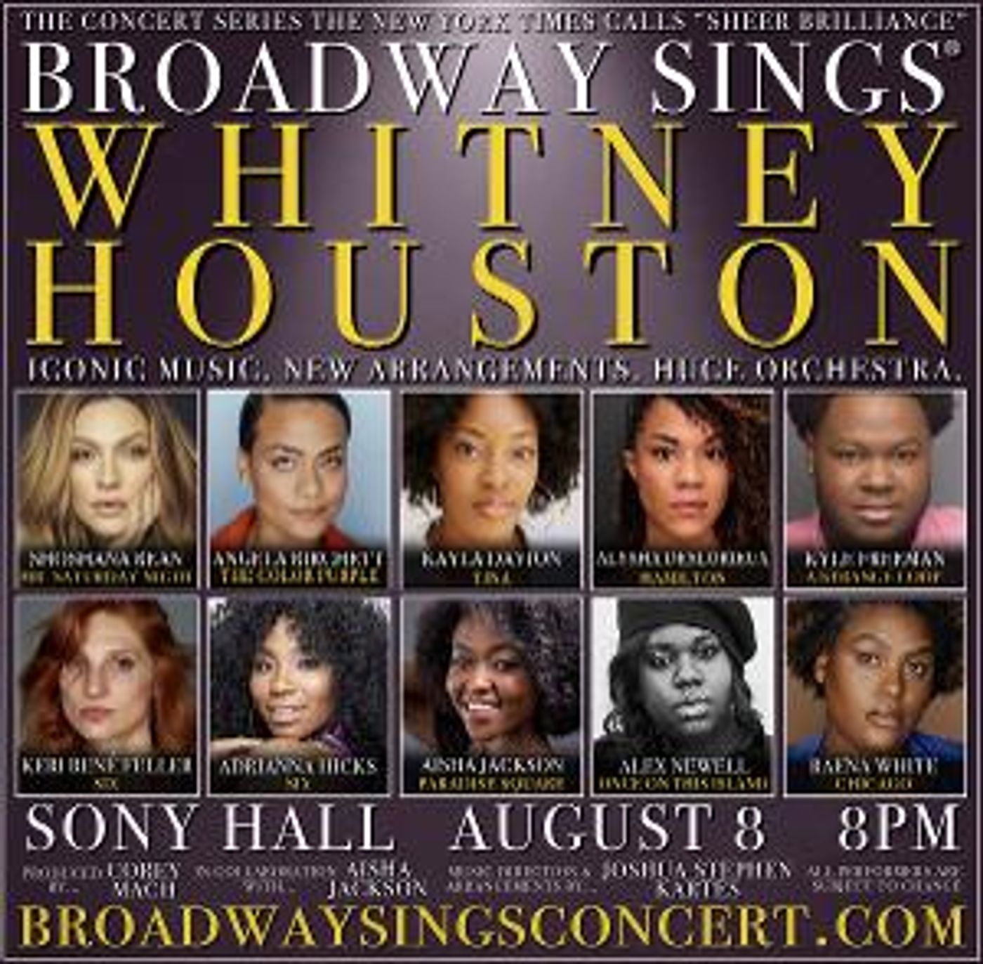 Adrianna Hicks, Kyle Freeman, and Alysha Deslorieux Join BROADWAY SINGS WHITNEY HOUSTON  Image