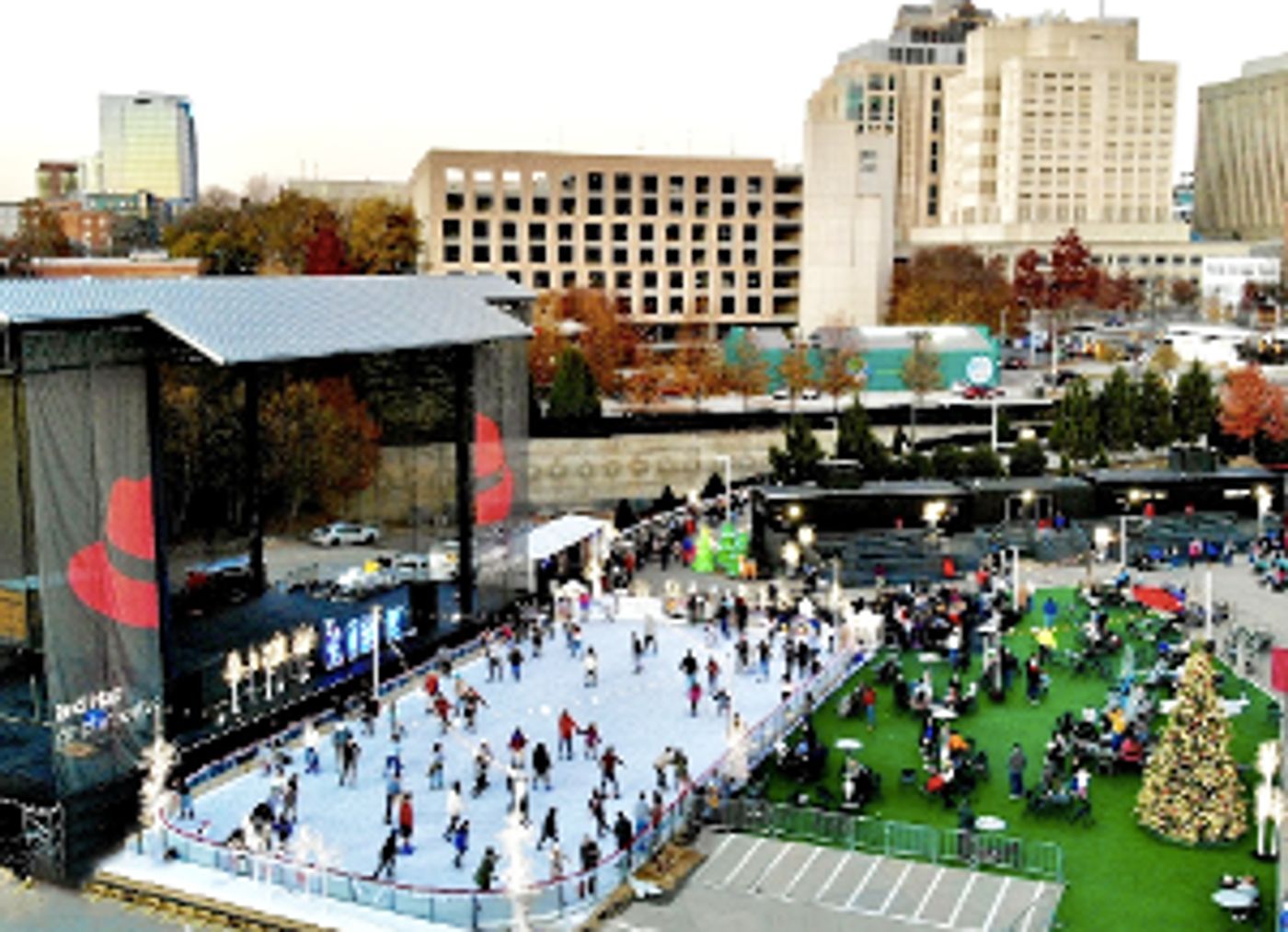 Downtown Raleigh Ice Skating Rink Returning To Red Hat Amphitheater This November!  Image