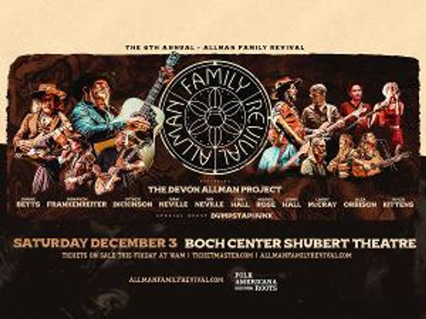 Sixth Annual ALLMAN FAMILY REVIVAL Celebrating The Life And Music Of Gregg Allman Comes to Boch Center December 2022  Image