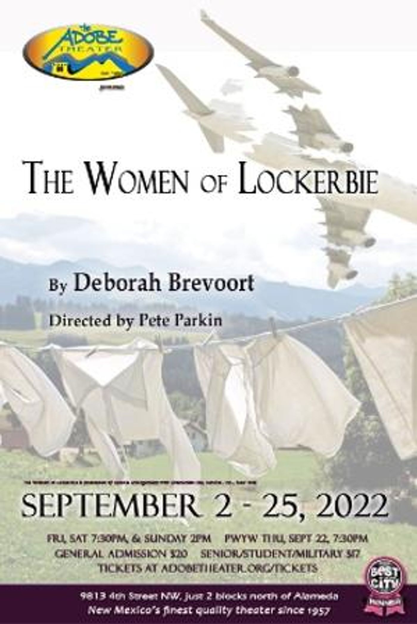 The Adobe Theater Presents THE WOMEN OF LOCKERBIE Next Month  Image