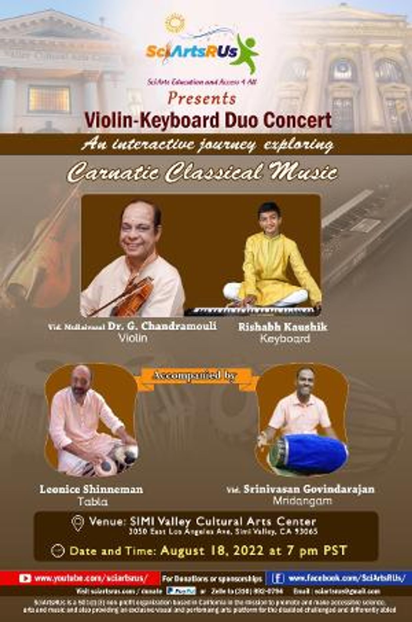 Indian Classical Music Concert Comes to Simi Valley Cultural Arts Center  Image
