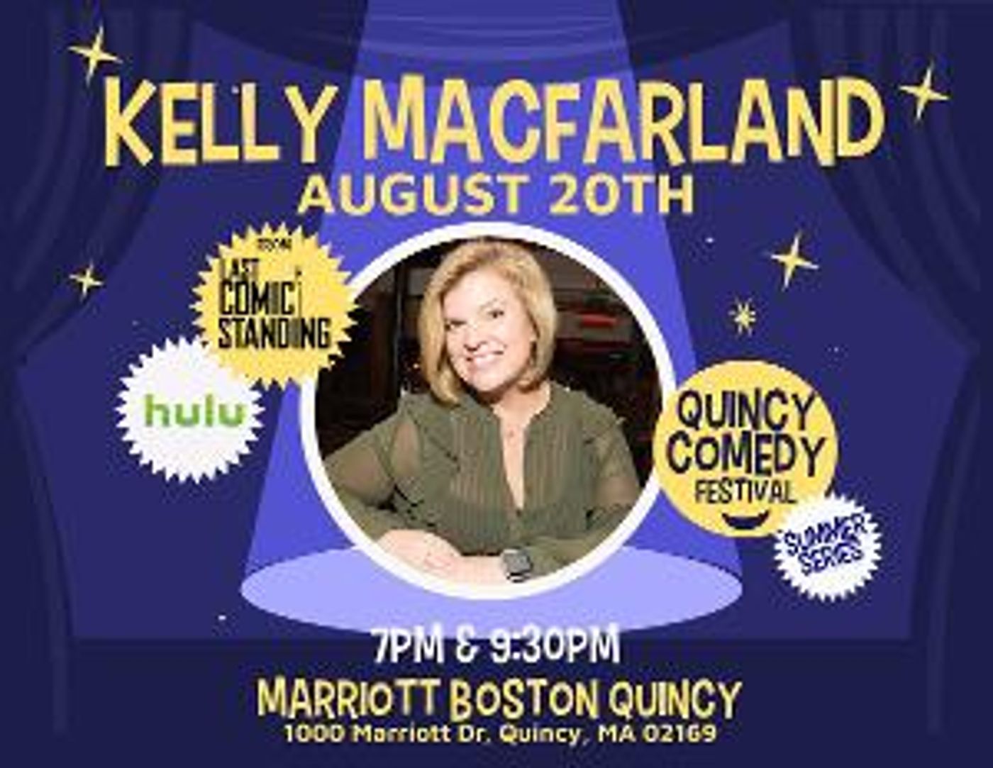 Comedy Lineup Announced for 2nd Season at Marriott Boston/Quincy  Image