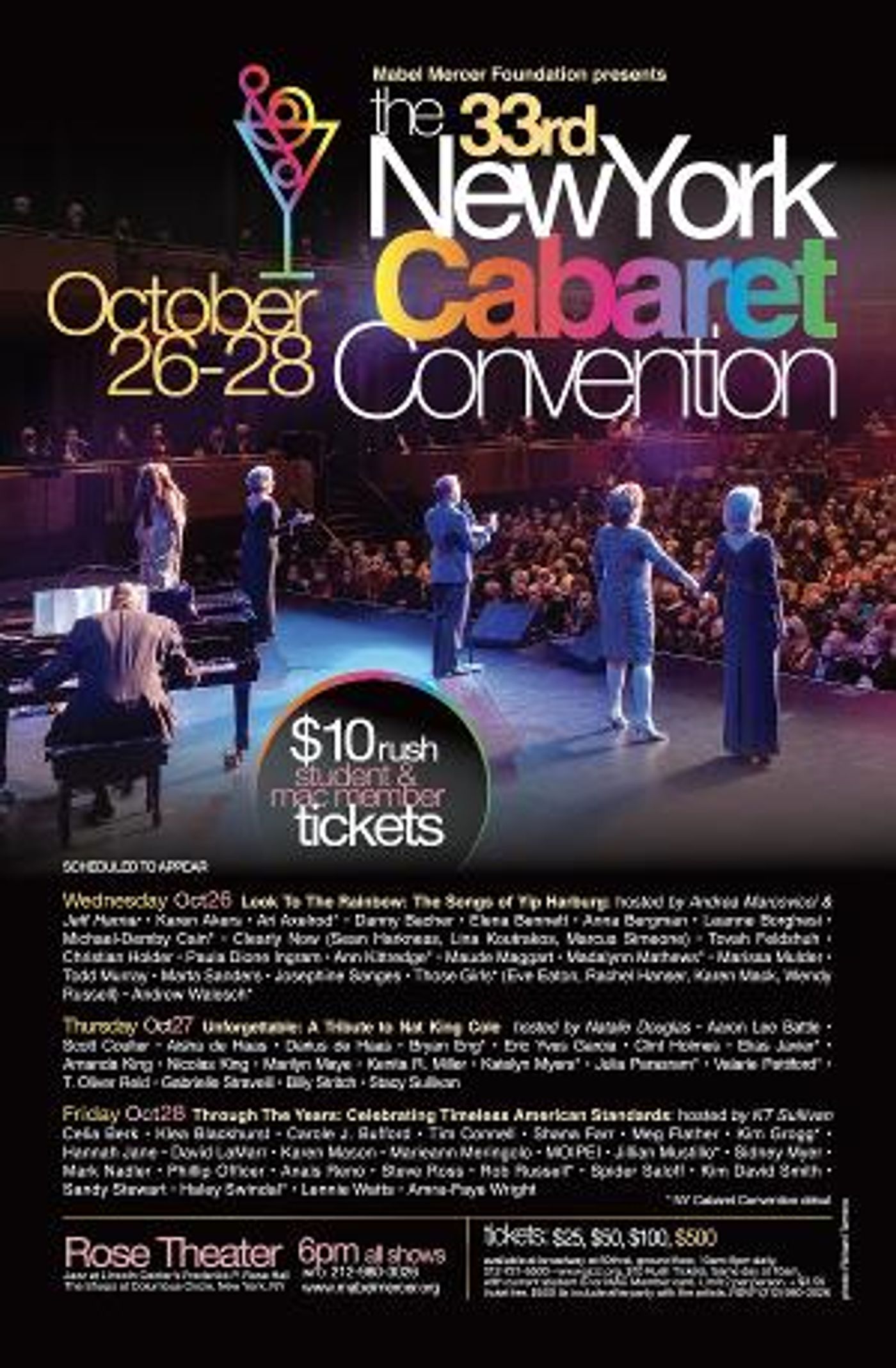 The 33rd New York Cabaret Convention Announced At Jazz At Lincoln Center, October 26-28  Image