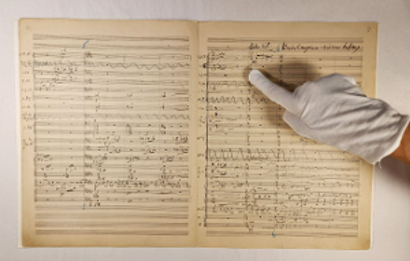 The Cleveland Orchestra Receives Gift Of The Autograph Manuscript Of Gustav Mahler's Symphony No. 2  Image