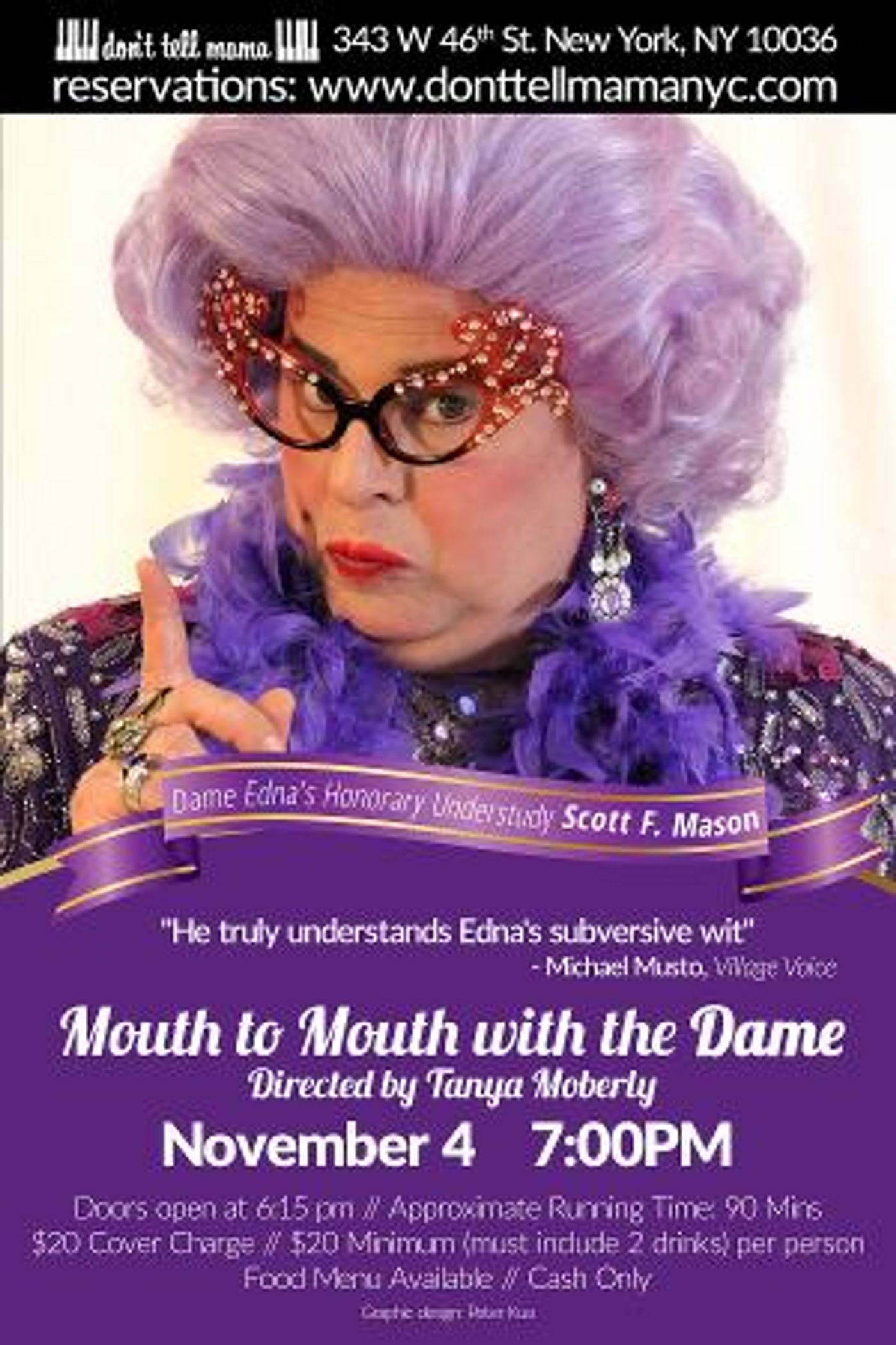 Dame Edna Impersonator Scott F. Mason to Present MOUTH TO MOUTH WITH THE DAME in November  Image