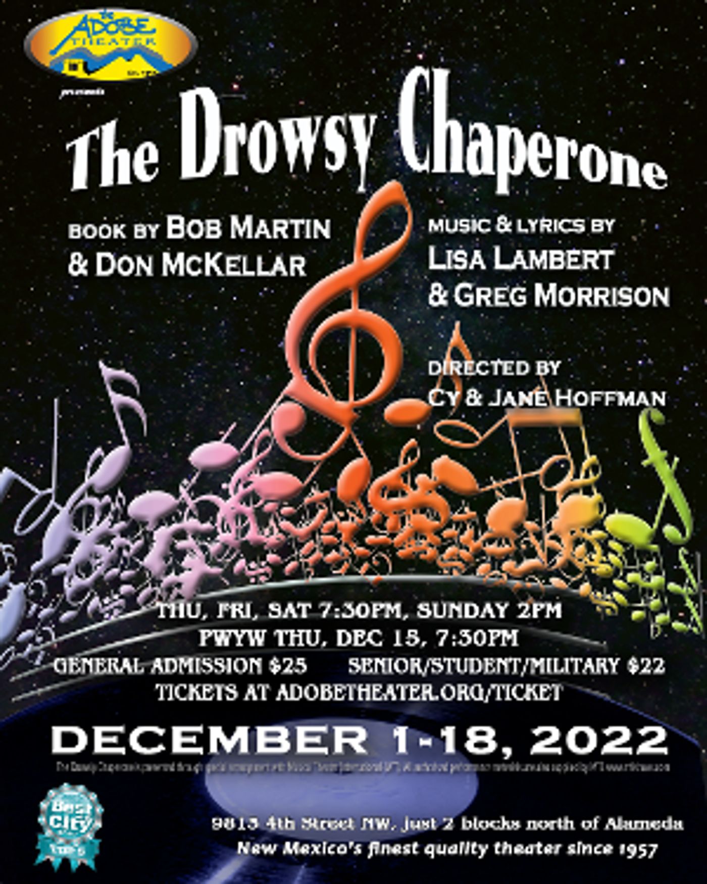 The Adobe Theater Presents THE DROWSY CHAPERONE  in December  Image
