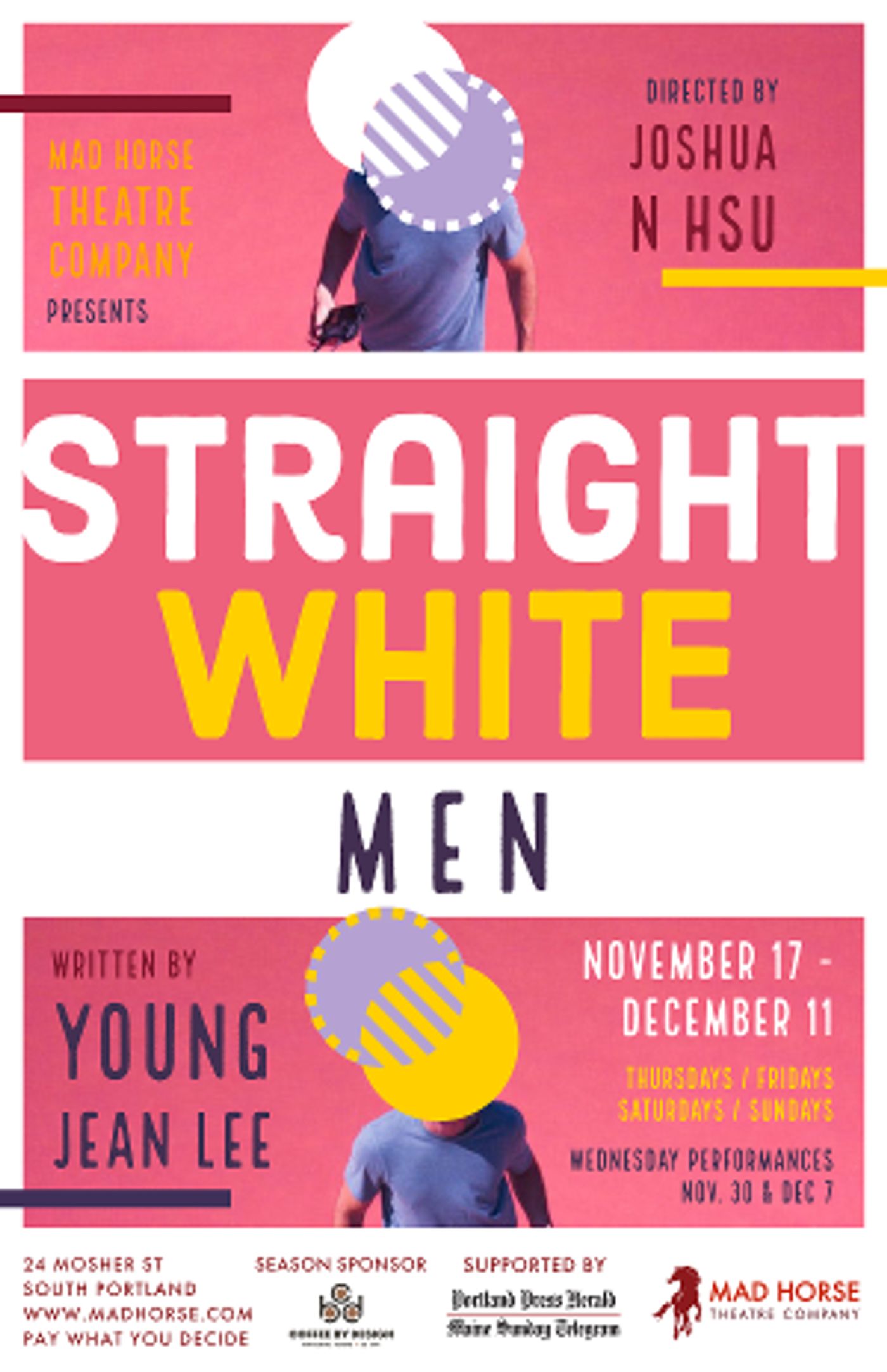 Mad Horse Theatre Presents STRAIGHT WHITE MEN By Young Jean Lee, November 17 - Decemeber 11  Image