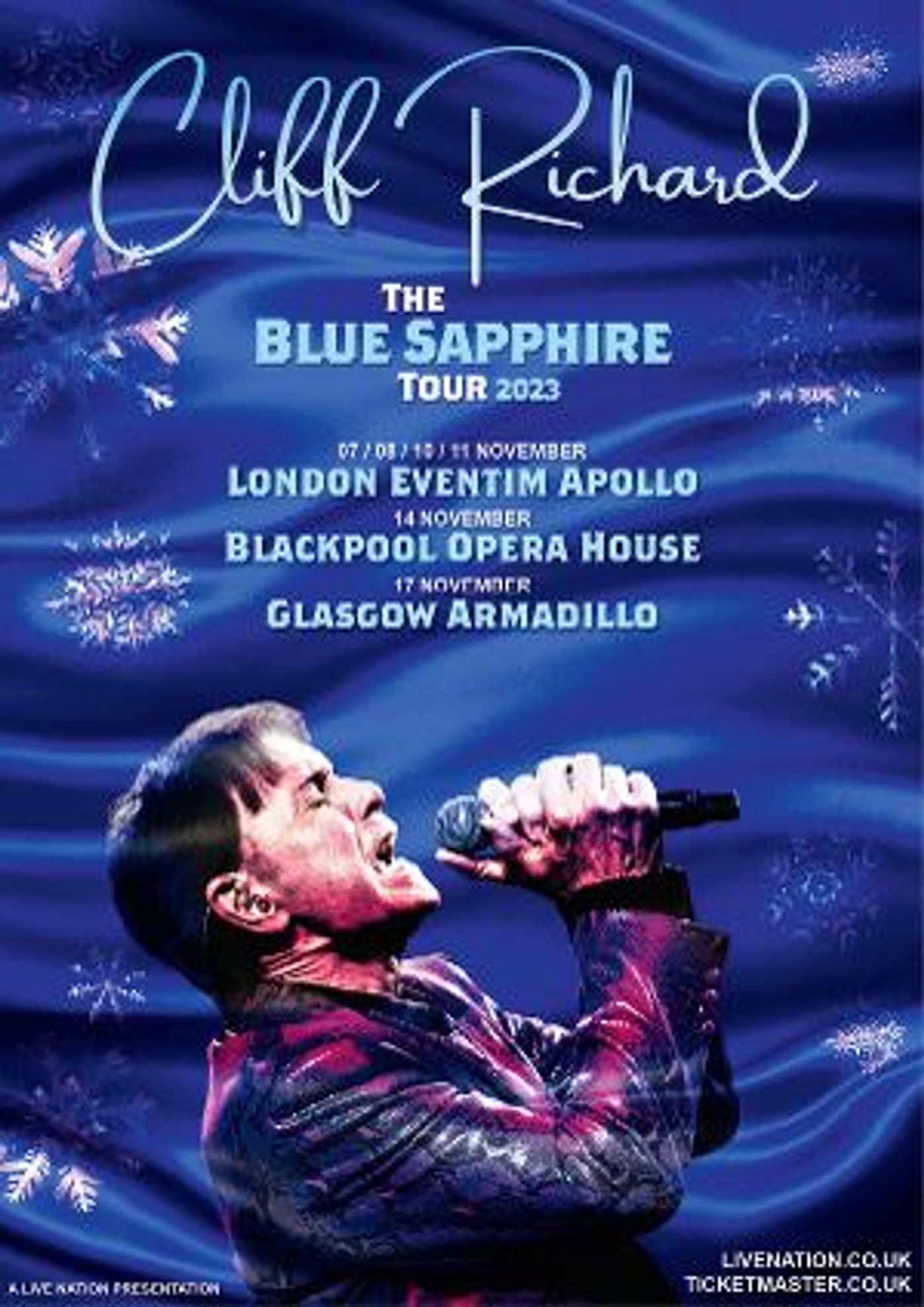 Sir Cliff Richard Announces THE BLUE SAPPHIRE 2023 Tour Celebrating His 65th Anniversary  Image