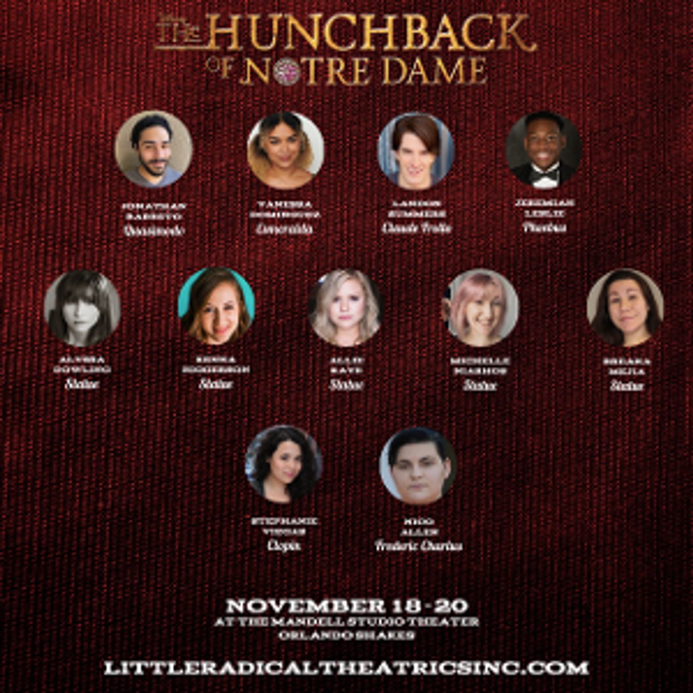 Little Radical Theatrics Presents THE HUNCHBACK OF NOTRE DAME Next Month  Image