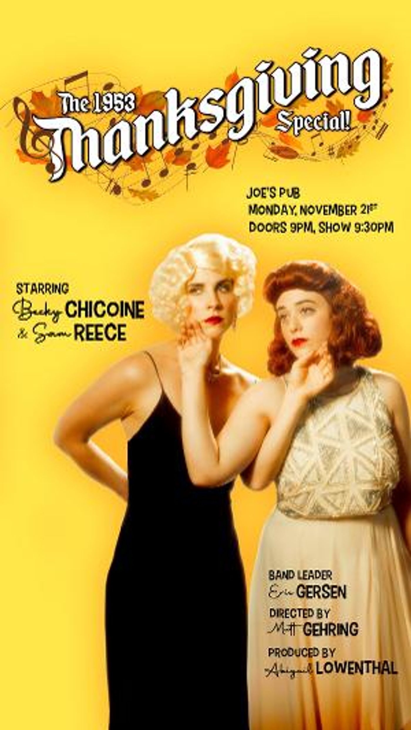 Comedy Cabaret THE 1953 THANKSGIVING SPECIAL Comes to Joe's Pub, November 21  Image