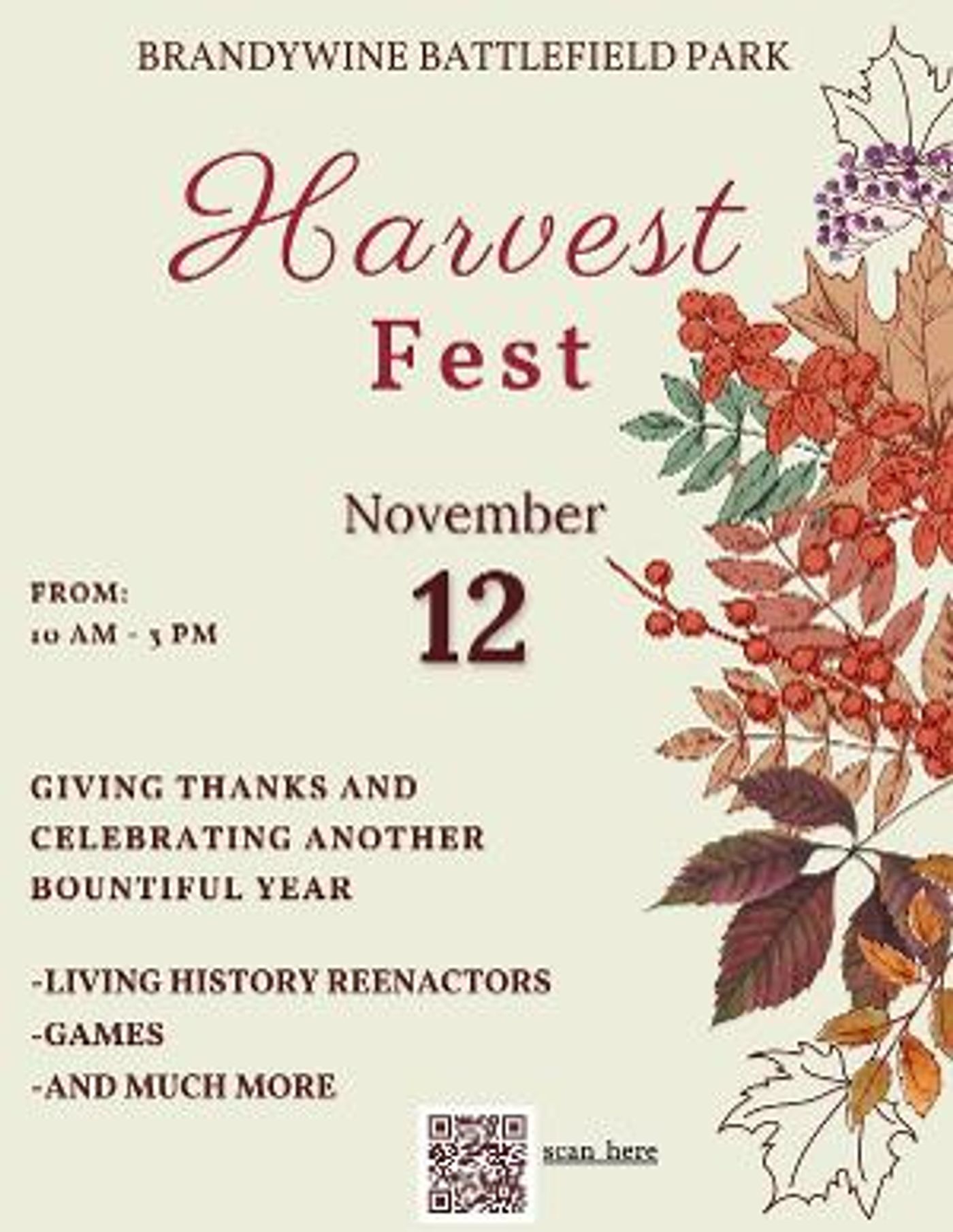 Harvest Fest Comes to Brandywine Battlefield Park This Month  Image