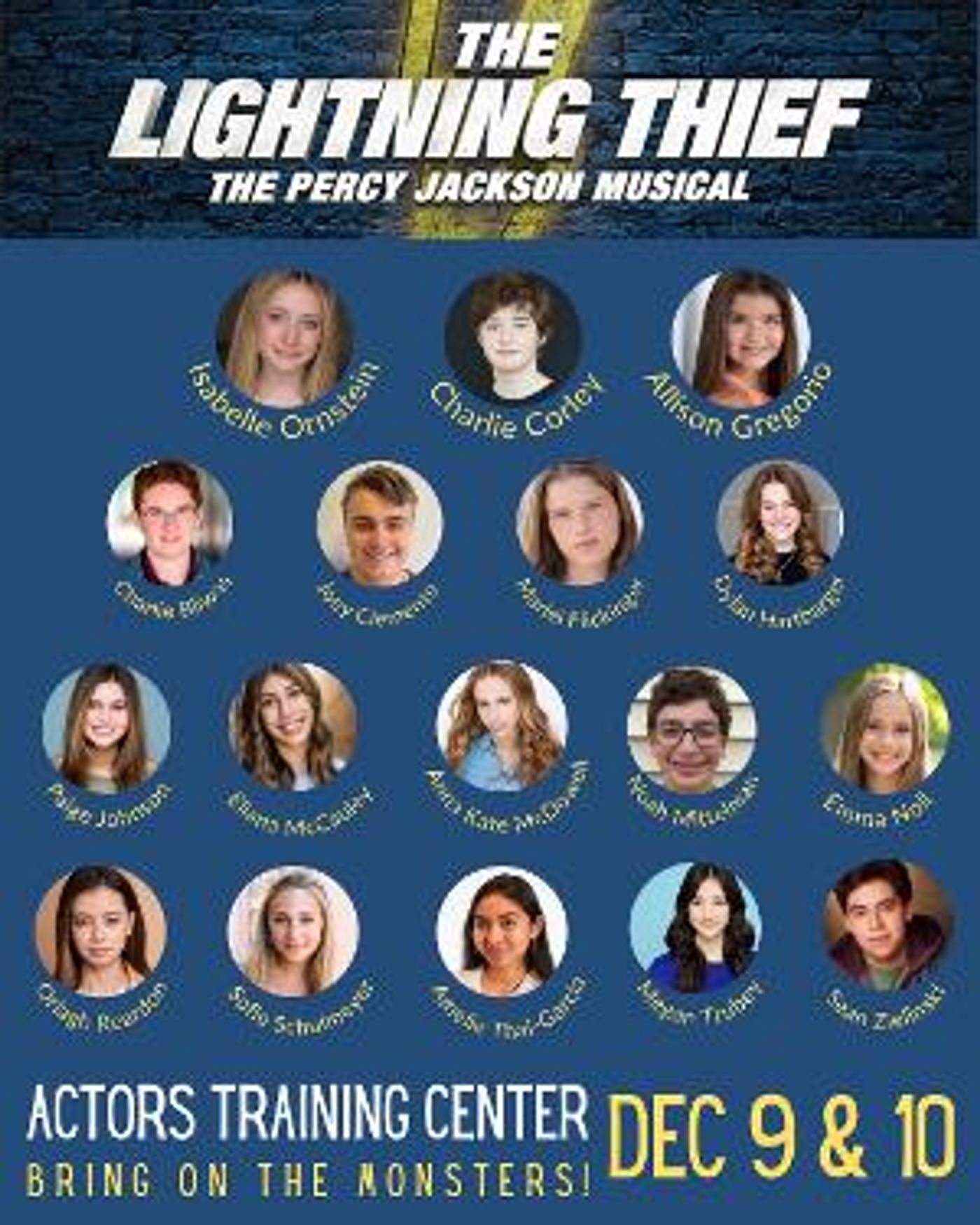 Tickets Now on Sale For THE LIGHTNING THIEF at Actors Training Center  Image