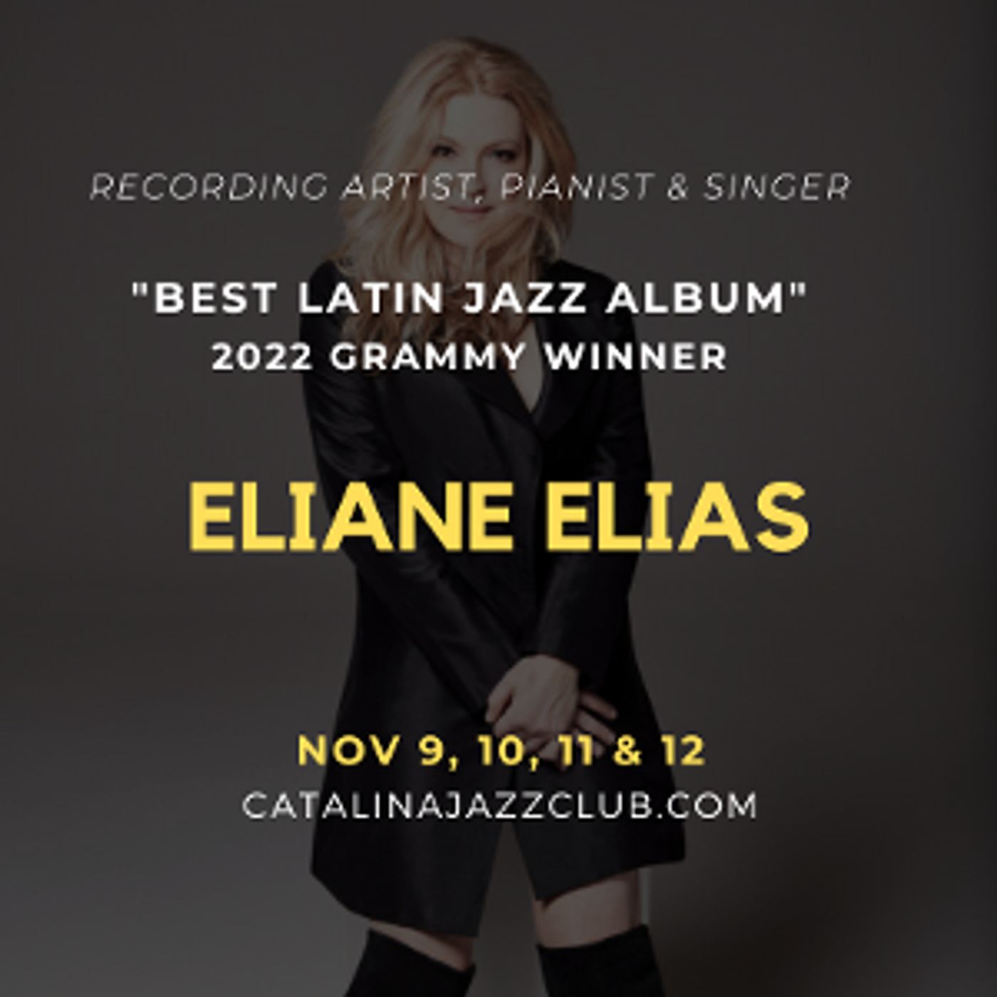 Eliane Elias Comes to Catalina Jazz Club Beginning This Week  Image