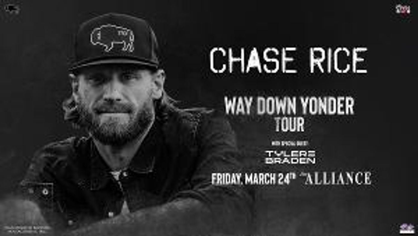 Chase Rice Brings Way Down Yonder Tour To The Alliance, March 2023  Image